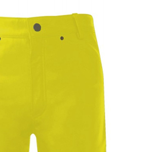Shorts Bermuda jaunes taille haute pour homme avec chaîne décorative, style décontracté, fermeture boutonnée - Product Image 5