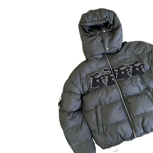 Chaqueta Acolchada Bordada Personalizada para Niños, Unisex, Ropa de Calle de Invierno, Cierres Metálicos Personalizados, Capucha Desmontable, Impermeable - Product Image 3