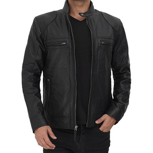 Leather Men <b>Jacket</b> OEM Custom Design PU Leather <b>Jacket</b> Cool Custom Vintage skin <b>jacket</b> for men - Product Image 3