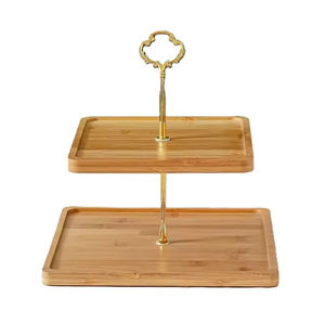 Support à gâteau en bois artisanal à 2 niveaux, élégant pour la maison, la cuisine, la boulangerie, l'hôtel, prix abordable et meilleur prix, outils pour gâteaux - Product Image 6