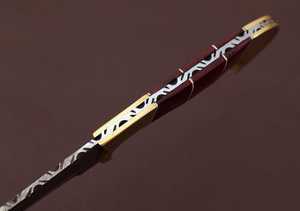 มีดโบวี่สำหรับล่าสัตว์ รุ่นพรีเมียม LEGACY BLADES เหล็กดามัสกัสเกรดอุตสาหกรรม ปลายมีดแบบ Drop Point ด้ามไม้ ใบมีดหยักคม ใบมีดแบบ Fixed Blade ผลิตตามแบบ OEM - Product Image 5