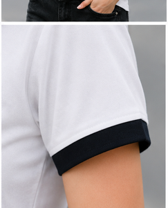 Camiseta Deportiva para Mujer Force 2 Win Blanca, Manga Corta, Color Sólido, Transpirable, de Secado Rápido, con Estampado de Letras en la Parte Delantera, 220g, 100% Algodón - Product Image 2