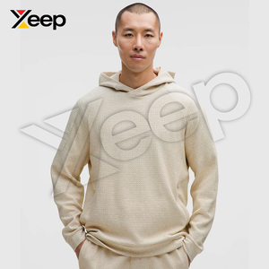 เสื้อฮู้ดดี้ลำลองแบบกำหนดเองสำหรับฤดูหนาว รุ่น XC-MH-18 ผ้าฝ้ายผสมโพลีเอสเตอร์สำหรับผู้ชาย มีกระเป๋าหน้า พิมพ์ลายด้วยเทคนิค Heat-Transfer ระบายอากาศได้ดี - Product Image 1