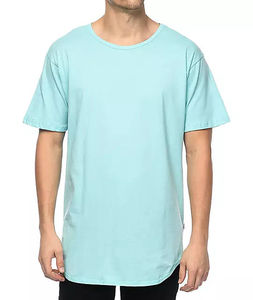 เสื้อยืดคอกลมแขนสั้นสีเบจสำหรับผู้ชาย ทรงปกติ ผ้าฝ้ายถักเนื้อเจอร์ซีย์ สีพื้นเรียบ - Product Image 2