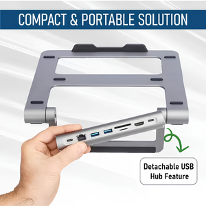 6-in-1 <b>USB</b>-<b>C</b> Docking Station & Foldable Laptop Stand, 4K HDMI, 1Gbps LAN, SD/TF Reader, 100W PD <b>Charging</b>, Dual <b>USB</b> 3.0 - Product Image 3
