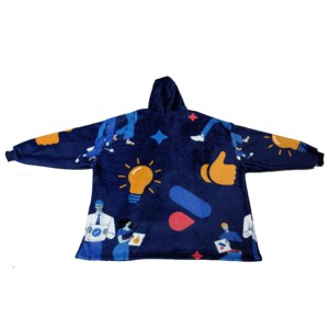 Manta con Capucha de Felpa, Estampado de Dibujos Animados, Suave y Acogedora, Estilo Moderno - Product Image 6