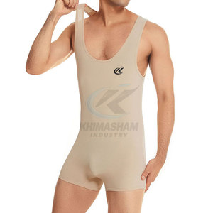 Vente en gros de maillots de lutte personnalisés de haute qualité en spandex/polyester 220g, séchage rapide, légers, pour la vente en ligne - Product Image 4