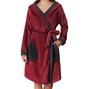 Albornoz de Felpa Largo y Térmico de Invierno Personalizado para Mujer, Talla Grande, Suave y Cálido, 100% Algodón - Product Image 5