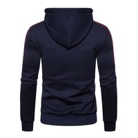 Sweat à capuche zippé en molleton tricoté uni pour homme, doublé, chaud, à manches longues, décontracté, pour le basketball, la course en extérieur et le fitness