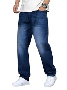 Jean en denim tissé pour homme - Style motard déchiré, éco-responsable, coupe large, idéal pour la randonnée et les voyages - Product Image 3