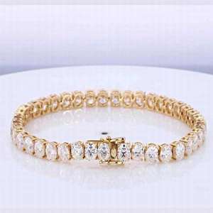 Pulsera de tenis para mujer, plata 925, diamantes redondos de talla brillante, engaste en canal, estilo clásico, uso diario - Product Image 3