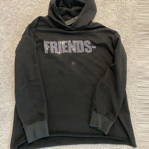 Rhinestone Cotton Hoodie-Street Style Pullover with Sparkly Custom Logo | Private Label or Wholesale streetwear hoodie - Product Image 1