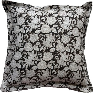 Funda de Cojín Decorativa para el Hogar, Hecha a Mano con Estampado Floral Auburn, 100% Lino, Estilo Tradicional Vintage, Ecológica - Product Image 1