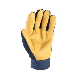 Gants de mécanicien de sécurité industrielle en cuir grainé réglables avec dragonne, ignifuges, personnalisables (logo et couleur), vendus par paire - Product Image 4
