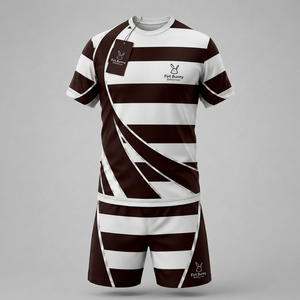 Uniforme de rugby duradero que ofrece comodidad, movilidad y opciones de impresión personalizadas para clubes y ligas de rugby. - Product Image 1