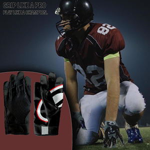 Black Outdoor Sports Gloves Breathable Mesh Design Classic Style for Football Use - Product Image 5