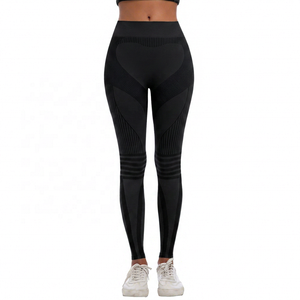 Leggings de yoga taille haute à motif géométrique, maille texturée, extensibles dans les quatre sens, en Spandex et Nylon - Product Image 2