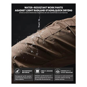 Men’s Ripstop Waterproof <b>Work</b> <b>Cargo</b> Pants with 7 Pockets Durable Tactical Hiking Pants for Outdoor <b>Work</b> Construction Travel - Product Image 5