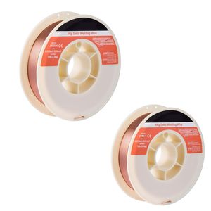 Filo per saldatura MIG solido ER70S-6 da 0,023 pollici, 10 libbre, a bassa dispersione di scaglie, per acciaio dolce, ad alto contenuto di disossidanti, per tutte le posizioni, 15 kg CO2 - Product Image 1