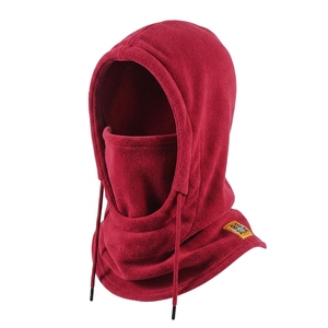 Pasamontañas de Forro Polar, Máscara Facial Térmica Aislante para Deportes de Invierno al Aire Libre, Unisex, Talla Única, Color Gris Crema - Product Image 2