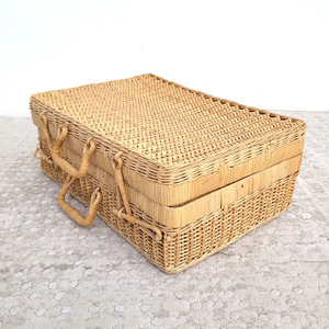 Travelling storage basket briefcase great quality rattan travel bag wholesale luggage <b>suitcase</b> - Product Image 4