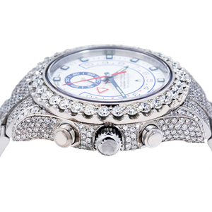 Montre Moissanite Iced Out VVS Diamant Hip Hop Street en Acier Inoxydable Quartz pour Homme, Bracelet 20mm, Cadran en Verre, Bijou de Luxe Tendance - Product Image 3