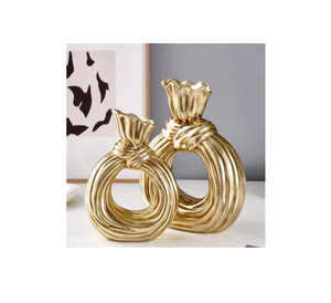 Brass Flower Vase with Contemporary Design Ideal for Home Tabletop Decoration - Product Image 3