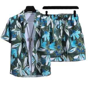 Nuevo 2025 Camisa de playa informal para hombre Conjuntos de pantalones cortos Invierno 100% Algodón Ecológico Patrón 3D Logotipo personalizado - Product Image 2