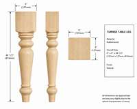 Pieds de table en bois massif au design élégant pour salle à manger, bureau, extérieur et salon – Meubles de maison robustes