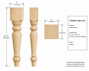 Modern Solid Wood <b>Table</b> Legs with Elegant Design for Dining Office Outdoor & Living Room Use Heavy Duty Home Furniture - Product Image 2