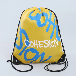 Sac de sport à cordon personnalisé avec impression de logo, tendance, en polyester imperméable, motif dessin animé, vente chaude - Product Image 5