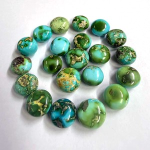 Cuentas de Turquesa Sonara 100% Naturales Sin Agujero, Cuentas Sueltas Redondas de 6-12 mm, Piedras Preciosas Calibradas, JaipurGemsHouse CMA - Product Image 1