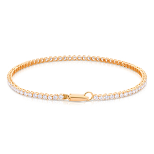 Pulsera de tenis de oro de 14K con diamantes cultivados en laboratorio de 1.9 CT, corte brillante, chapada en rodio, de lujo, certificada por IGI, regalo de compromiso para mujer - Product Image 4