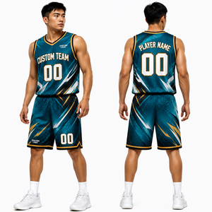 Uniforme de Baloncesto con Estampado Completo Personalizado, Conjunto de Camiseta y Pantalones Cortos para Equipo, Fabricante, Proveedor, Exportador, OEM - Product Image 4