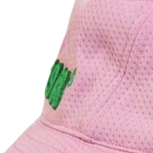 Chapeau Bob AKA pour Femme Brodé à Large Bord, Chapeau de Soleil Rose Vert en Coton, Casquette de Pêcheur Décontractée pour l'Extérieur, Chapeau d'Été - Product Image 2