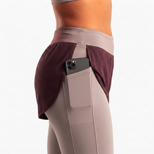 Durable <b>Stitching</b> <b>Legging</b> With Shorts For Women's UV Protection Comfortable Fit Modern Elastic Waist Yoga <b>Legging</b> For Women's - Product Image 6