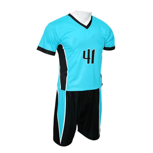 <b>Light</b> Blue Sublimated Lacrosse Uniforms Custom Team Training Jerseys Quick-Dry Lightweight Lacrosse Kits Wholesale - Product Image 1