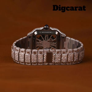 Reloj de Pulsera de Cuarzo de Acero Inoxidable con Diamantes de Moissanita para Hombre, de Lujo, con Incrustaciones, Ideal para Fiestas y Uso Diario, ¡Gran Oferta! - Product Image 5