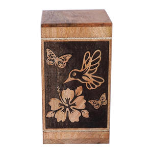 Indian Factory Production Luxury Style Wooden Cremation Urn <b>Box</b> <b>Large</b> Mango Wood Boxes with Lid Wooden Urns Pets <b>Memorial</b> Gifts - Product Image 2