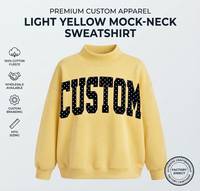Pull à col montant pour femme, coupe oversize, à manches longues, avec patch à lettres et points personnalisé, style décontracté