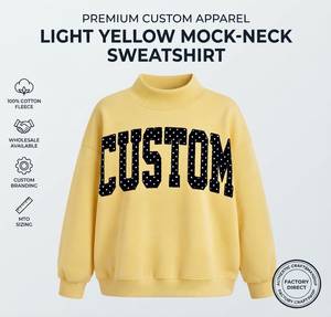 Pull à col montant pour femme, coupe oversize, à manches longues, avec patch à lettres et points personnalisé, style décontracté - Product Image 6