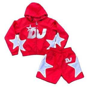 Conjunto de Dos Piezas, Chaqueta Cortavientos con Capucha y Pantalones Cortos Personalizados, Chaqueta Reflectante con Cierre, Chaqueta de Nailon Impermeable y Cortavientos para Ciclismo - Product Image 5