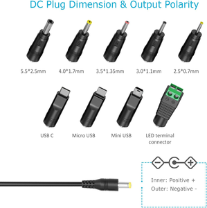 อะแดปเ<span class=keywords><strong>ต</strong></span>อร์แปลงไฟ 5V 2A USB C AC DC 10W พร้อมหัว<span class=keywords><strong>ต</strong></span>่อ 9 <span class=keywords><strong>แบ</strong></span>บ สำหรับอุปกรณ์อิเล็กทรอนิกส์ในบ้าน กล่องทีวี เราเ<span class=keywords><strong>ต</strong></span>อร์ พัดลมขนาดเล็ก ไฟ LED ลำโพง - Product Image 2