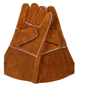 Gants de soudage en cuir de vachette pleine fleur certifiés CE 11 oz, avec manchette de sécurité, antidérapants, durables, résistants à la chaleur et aux étincelles, pour la lutte contre les incendies - Product Image 1