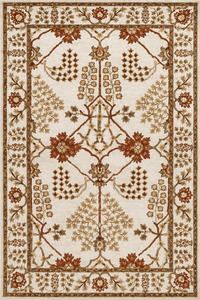 Tapis de réception classique en laine tuftée, motif floral bleu clair avec des touches beiges et brunes, idéal pour les bureaux et appartements de luxe. - Product Image 4