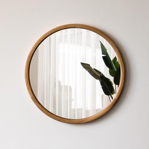 Marco de Espejo Redondo de Madera de Mango Hecho a Mano - Venta al por Mayor Moderno Minimalista - Product Image 1
