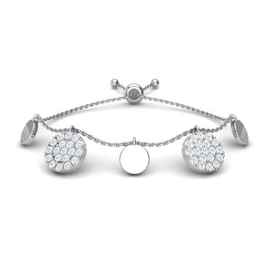 Bracelet délicat et raffiné en argent sterling avec breloques pendantes et chaîne ajustable pour femmes, idéal pour les cadeaux, les mariages et le quotidien. - Product Image 2