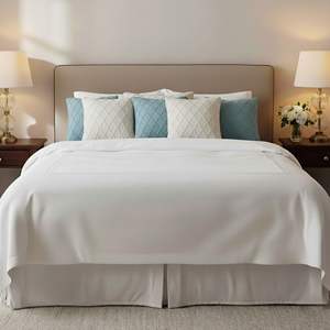 SOGA Ensemble de housses de coussin décoratives en tricot diamant bleu ciel et tricot torsadé crème, 6 pièces - Product Image 4