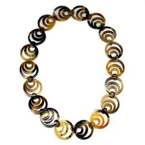 Collar de Joyería Clásico Unisex de Cuerno de Búfalo Producido en Vietnam con Cadena de Eslabones, Perlas y Diamantes - Product Image 5