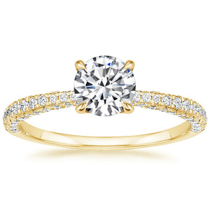 Bague élégante en or style diamant avec pierre étincelante, bague de fiançailles romantique, bijou de mariage, cadeau pour mariée - Product Image 3